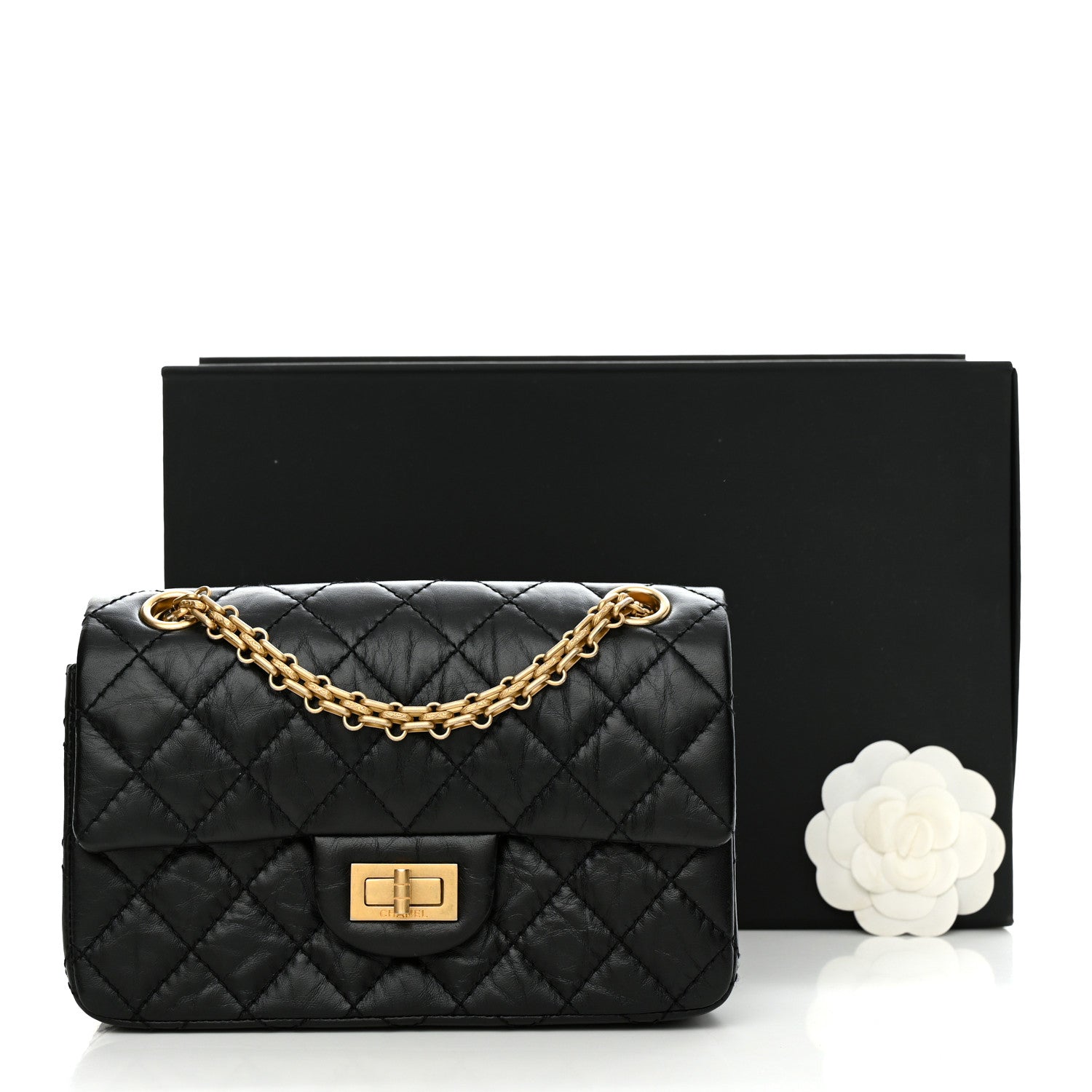 Chanel Aged Calfskin Quilted 2.55 Reissue Mini Flap Black 11 of 11