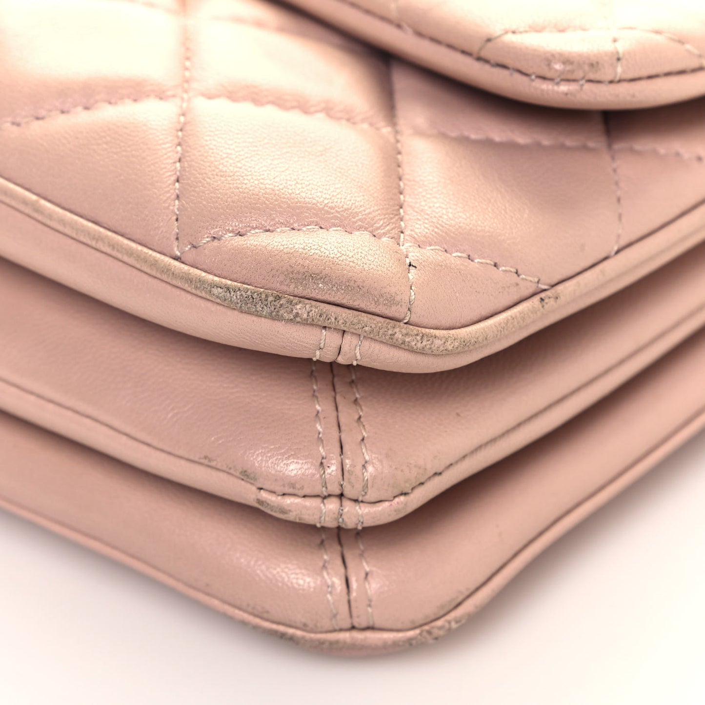 Lambskin Quilted 3 Jumbo Flap Light Pink