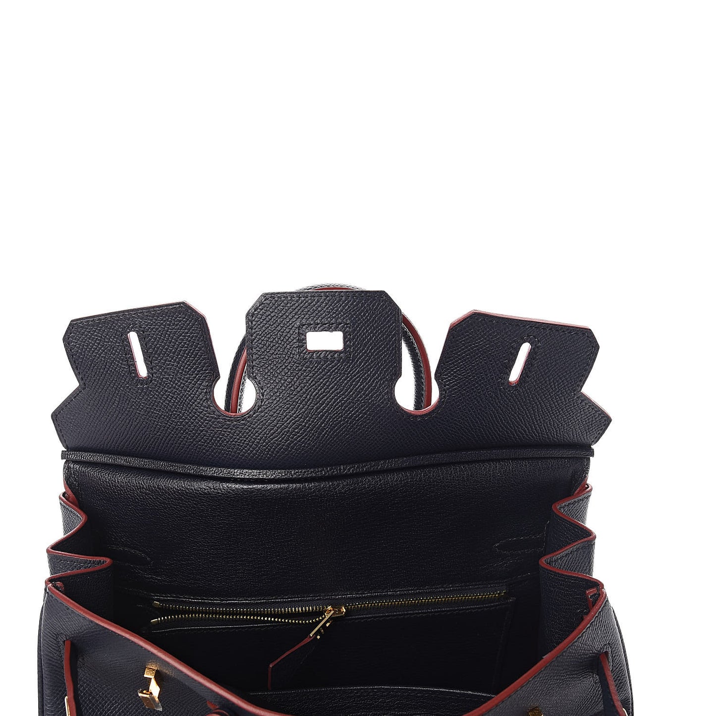 Epsom Contour Birkin 25 Bleu Indigo Rouge H