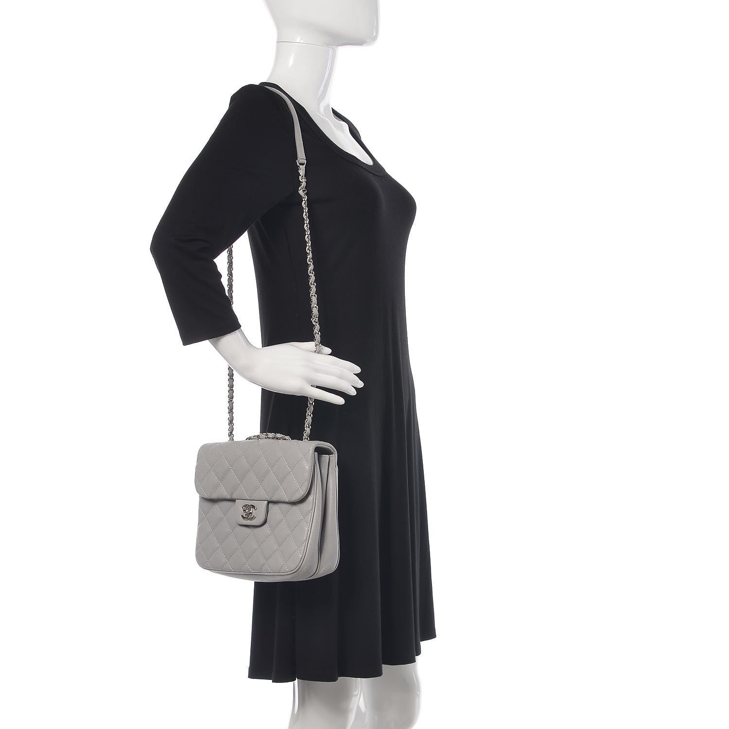 Chanel Caviar Quilted Medium Urban Companion Flap Grey 2 of 11
