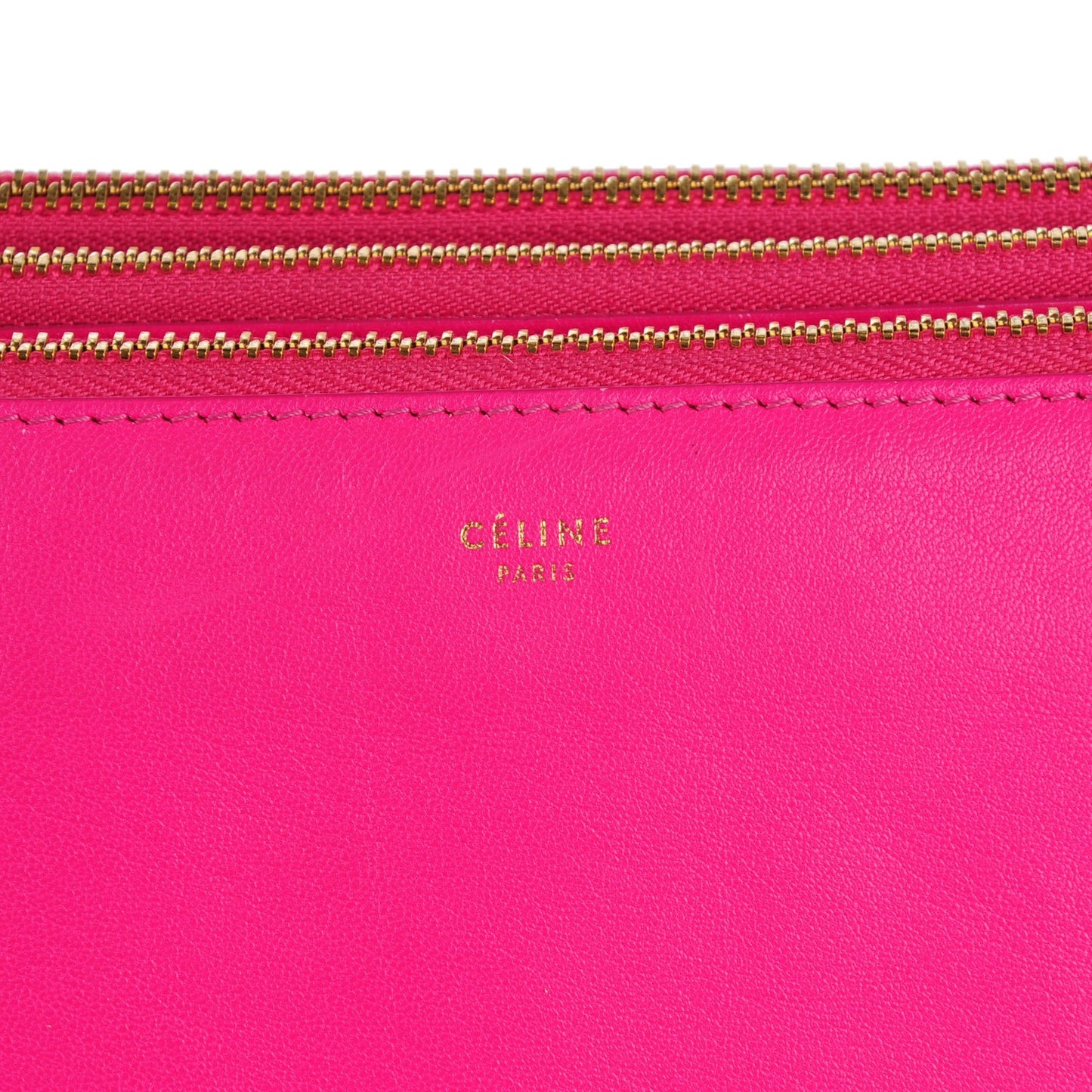 Lambskin Large Trio Crossbody Bag Fuchsia