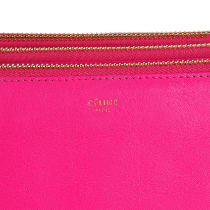 Celine Lambskin Large Trio Crossbody Bag Fuchsia 5 of 8