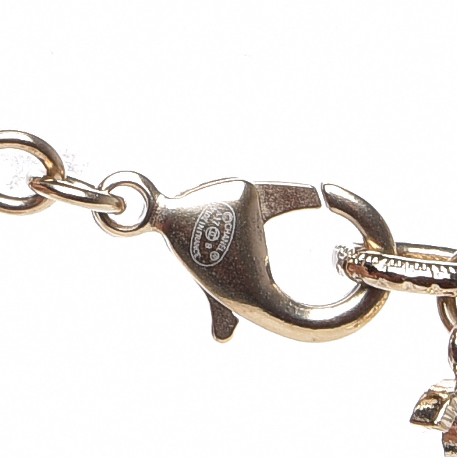 Chanel Baguette Crystal CC Ball Pendant Necklace Gold 6 of 7