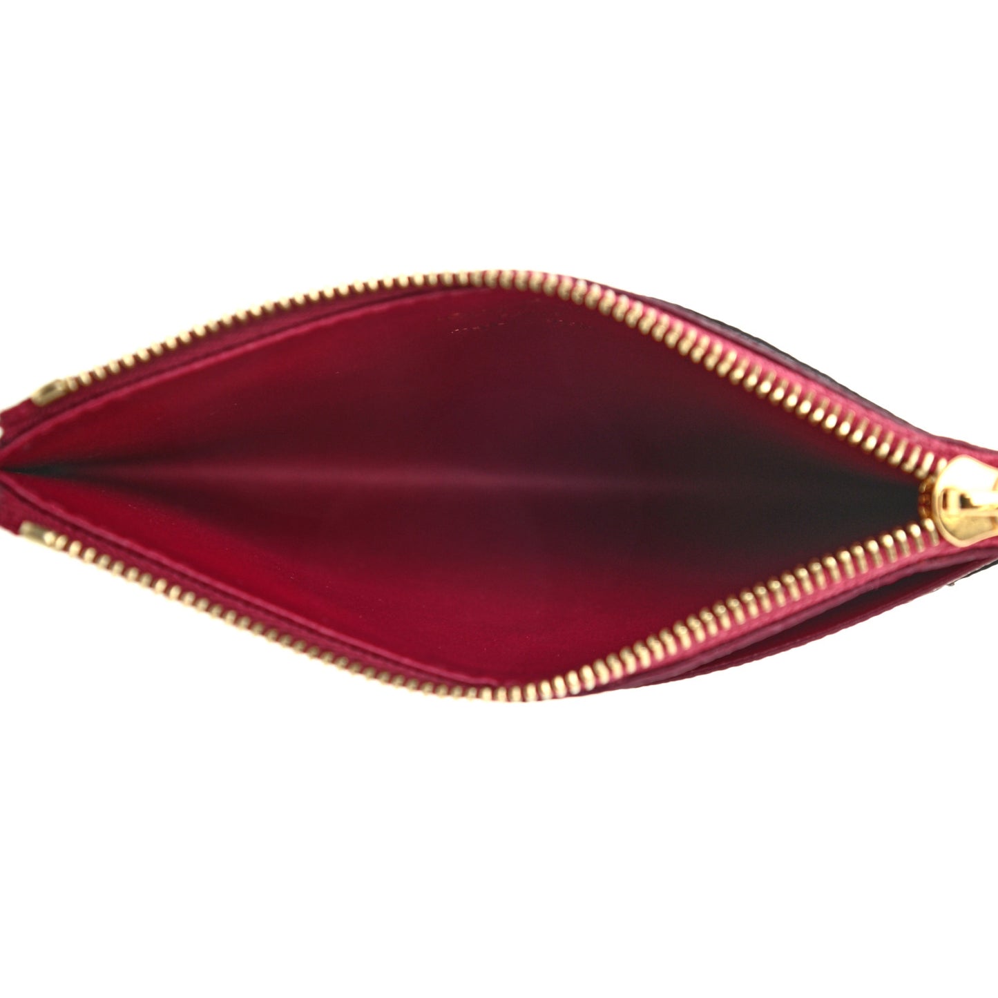 Monogram Zipped Card Holder Fuchsia