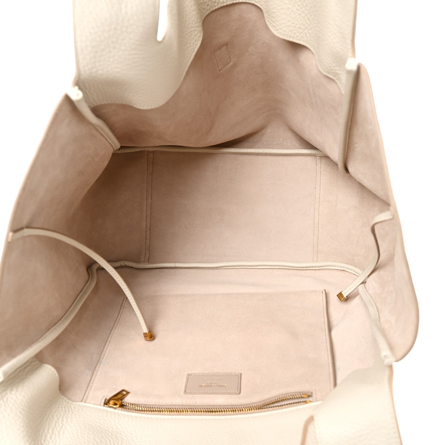 Saint Laurent Grained Deerskin Bea Tote Blanc Vintage 5 of 10
