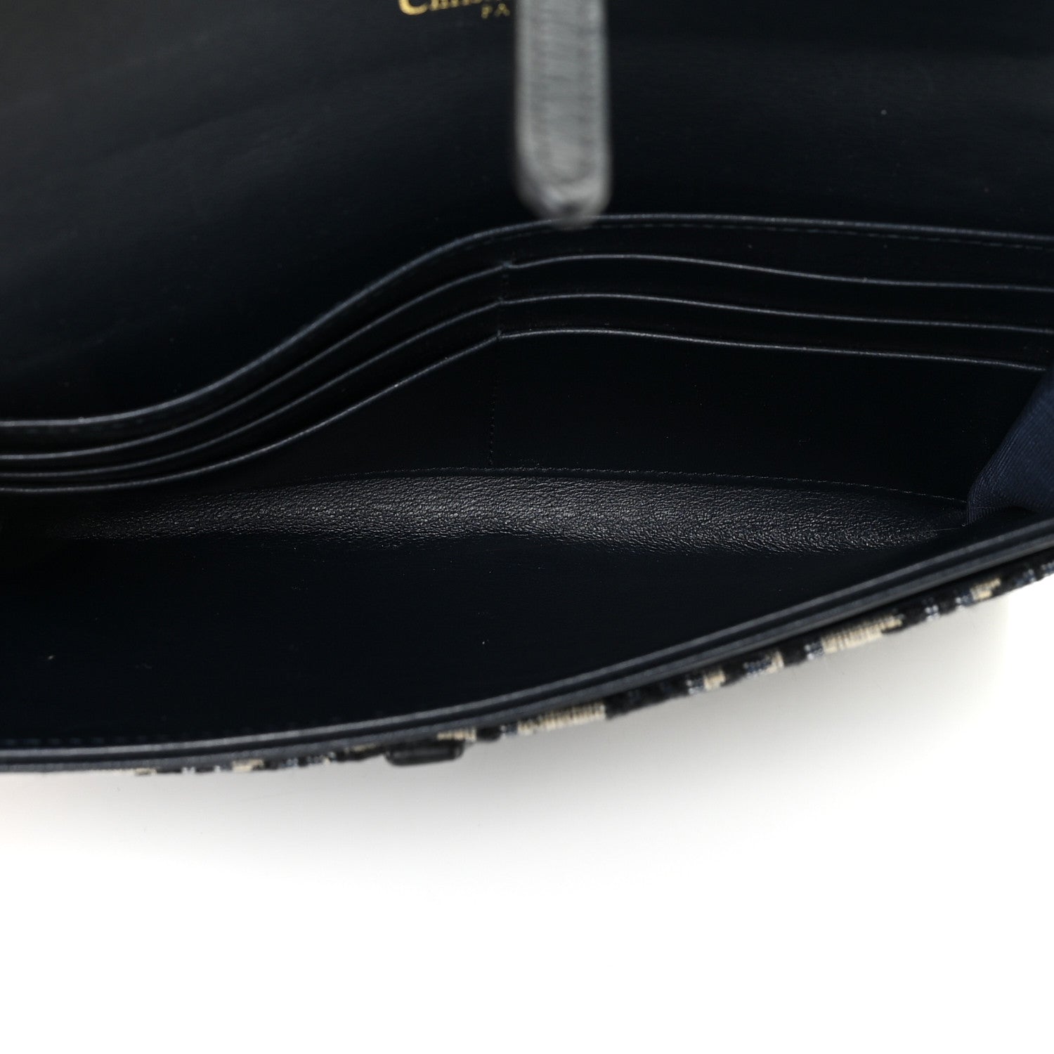 Christian Dior Oblique Saddle Chain Long Wallet Blue 6 of 12