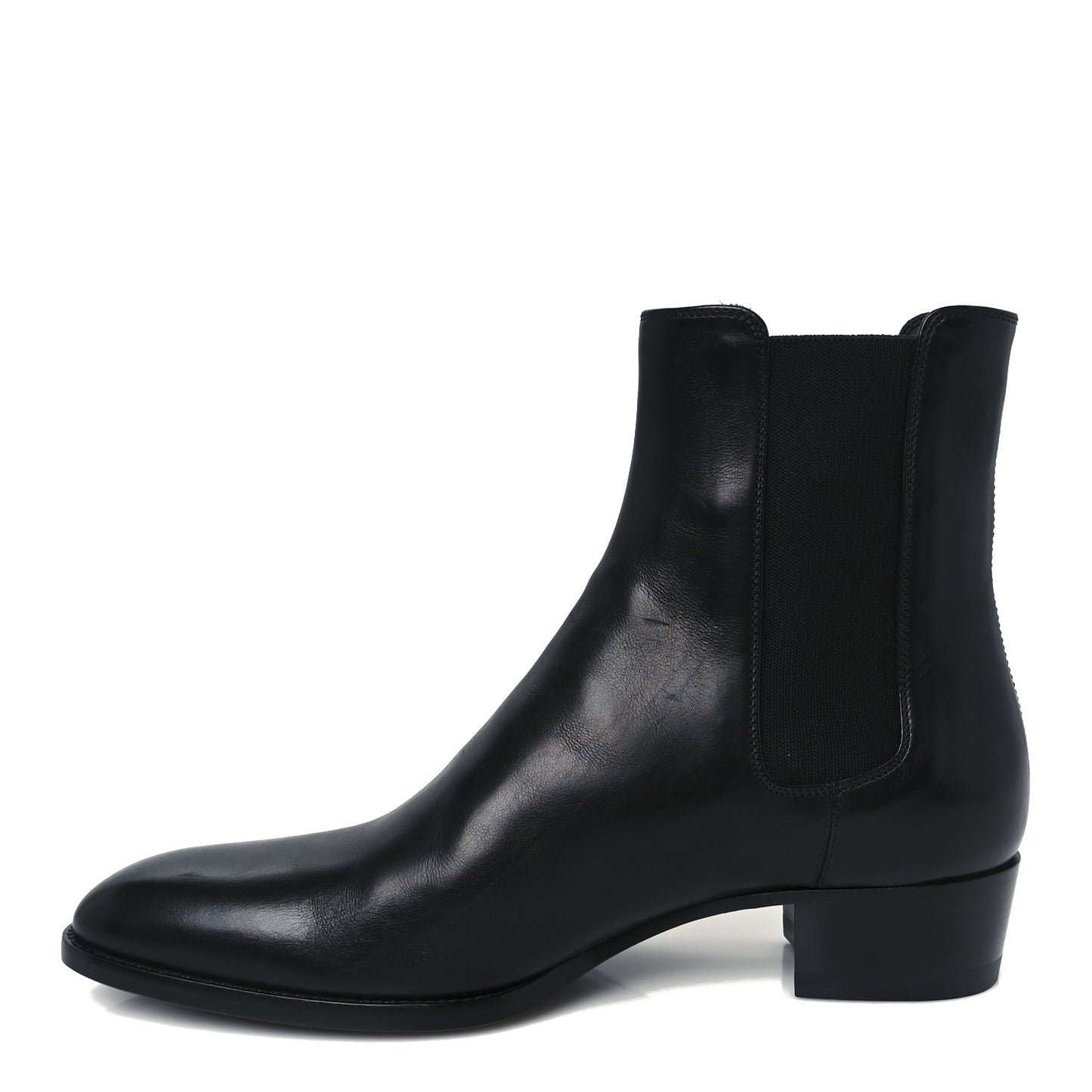 Calfskin Mens Wyatt Chelsea Boots 39.5 Black