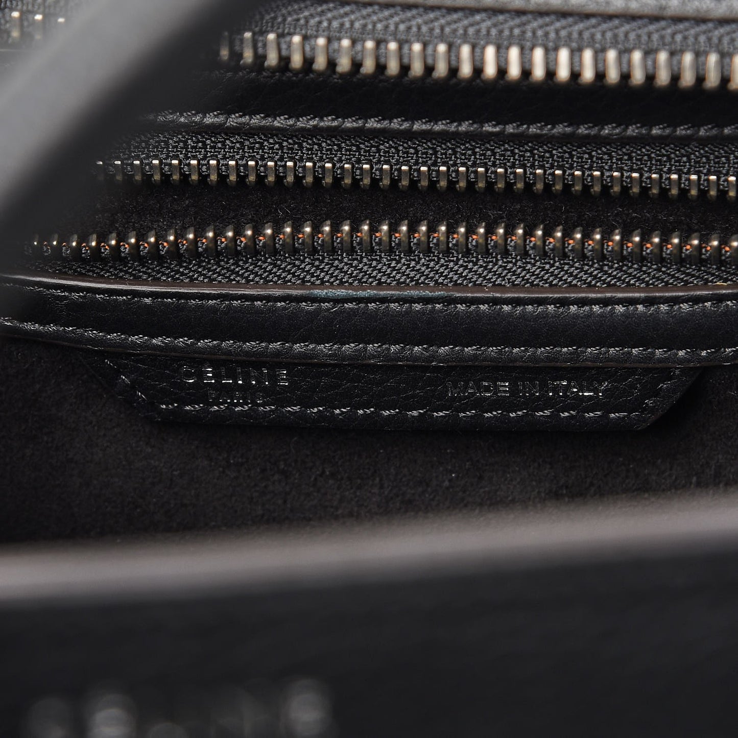 Drummed Calfskin Micro Luggage Black