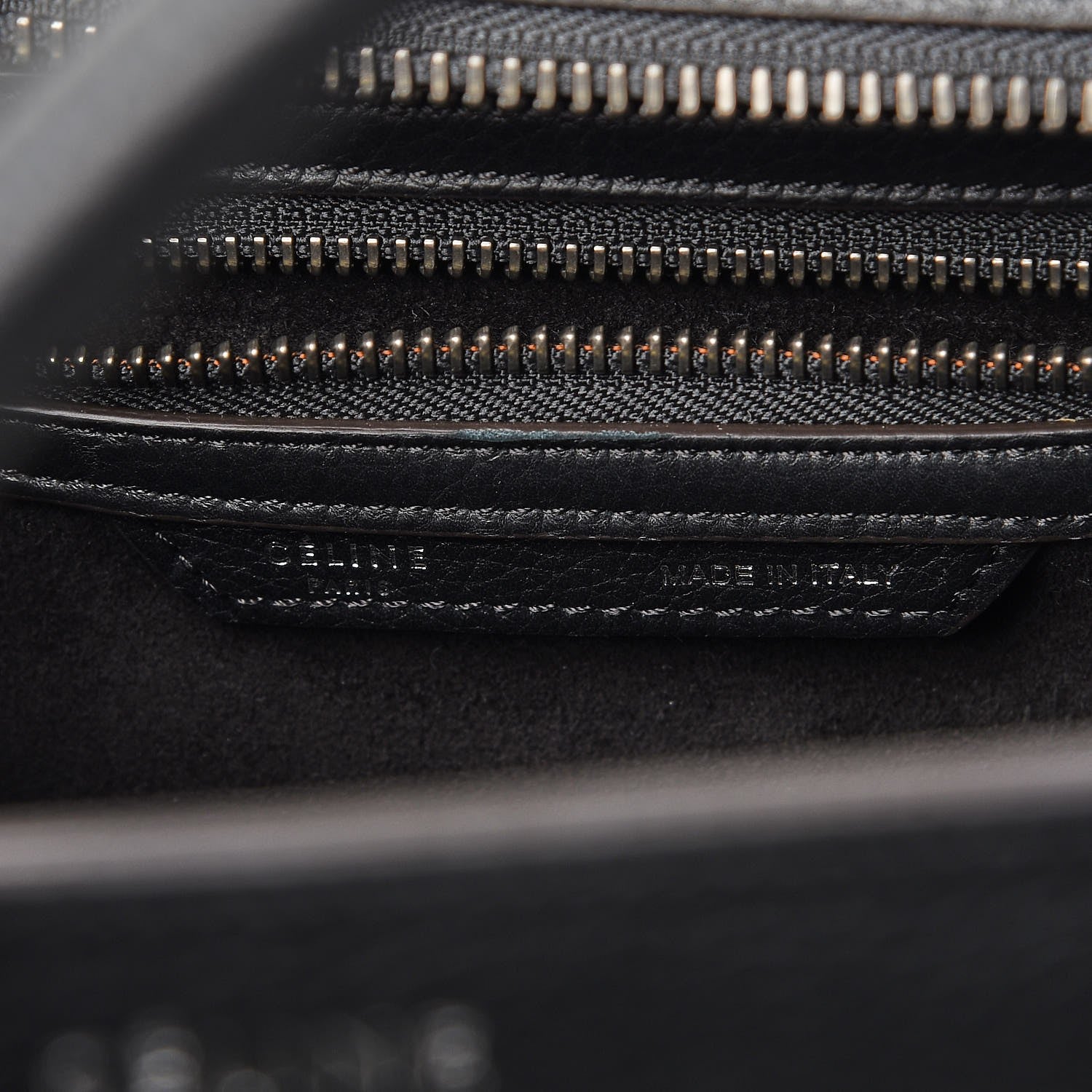 Celine Drummed Calfskin Micro Luggage Black 8 of 9