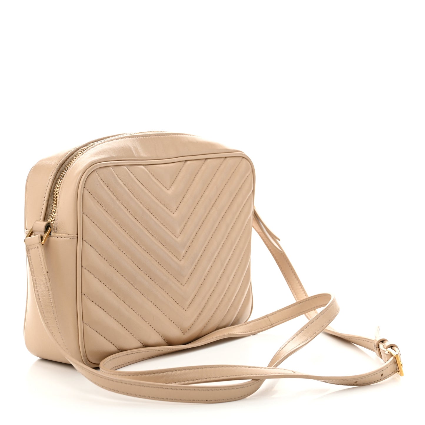 Calfskin Matelasse Monogram Lou Camera Bag Dark Beige