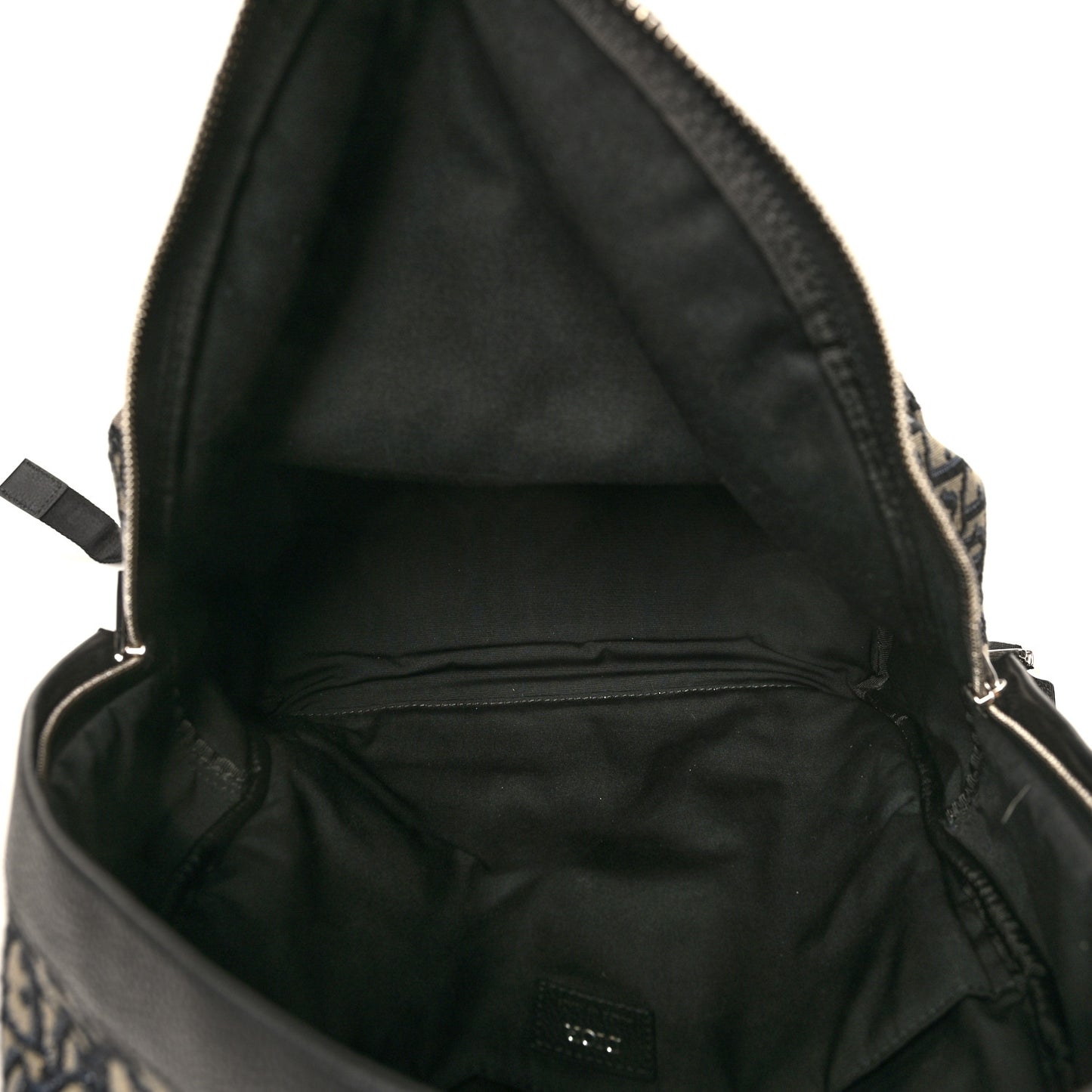 Oblique Calfskin Rider Backpack Beige Black