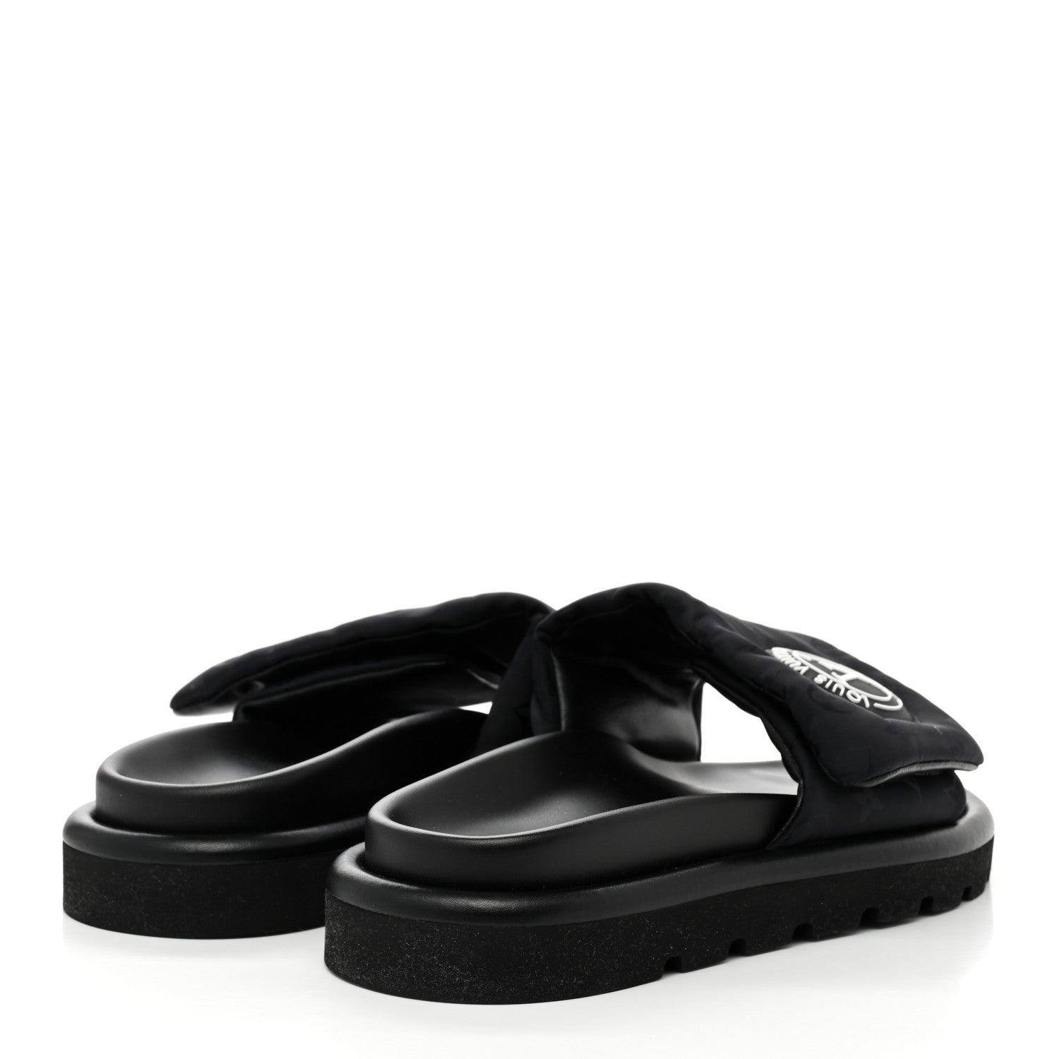Louis Vuitton Nylon Monogram Womens Pool Pillow Comfort Mules 37 Black 4 of 9