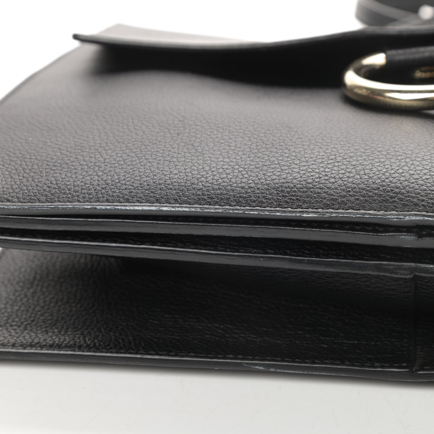 Calfskin Medium Faye Shoulder Bag Black