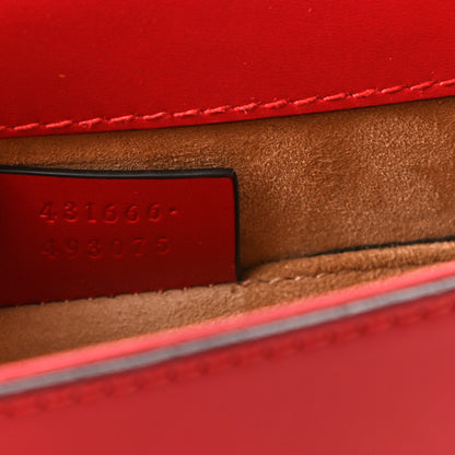 Gucci Calfskin Mini Sylvie Chain Shoulder Bag Hibiscus Red 6 of 10