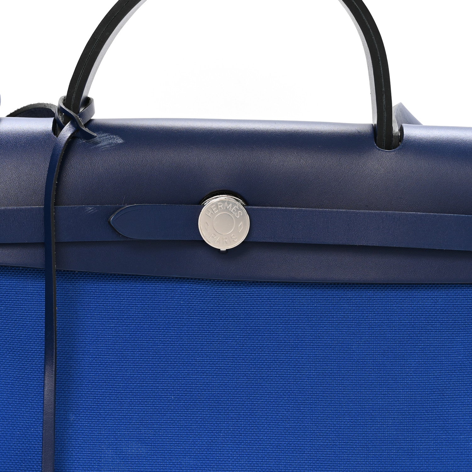 Hermes Toile Vache Hunter Herbag Zip 31 PM Bleu Electrique Bleu Indigo 9 of 11