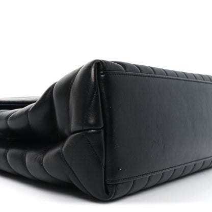 Saint Laurent Calfskin Y Quilted Monogram Medium Loulou Chain Satchel Black 17 of 18