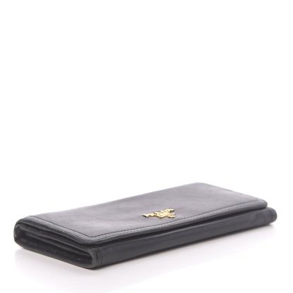 Prada Vitello Phenix Continental Flap Wallet Black 4 of 16