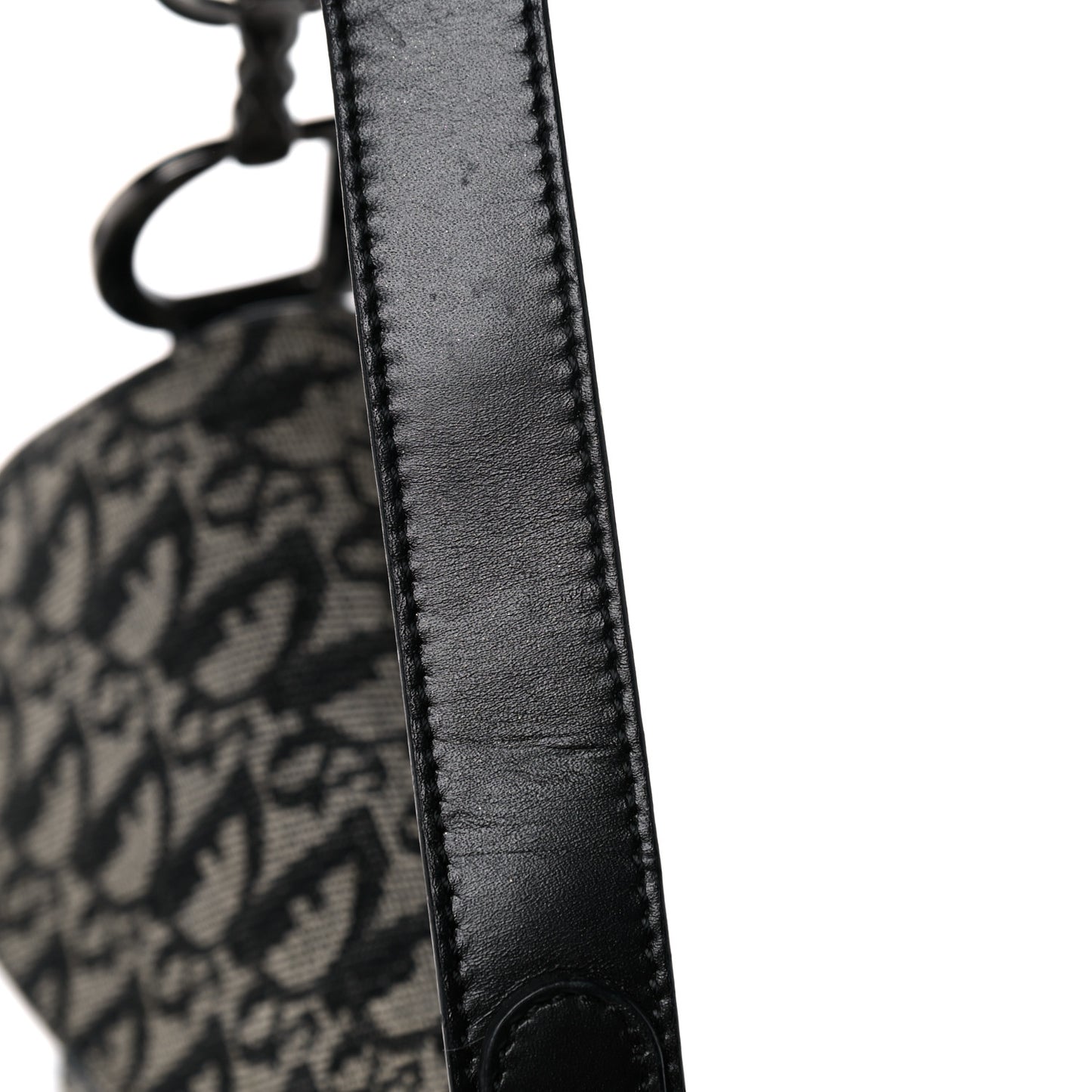 Monogram Saddle Bag Black