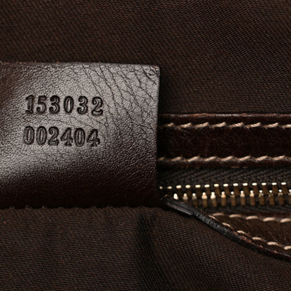 Gucci Canvas Bamboo Horsebit Print Hobo White 7 of 14