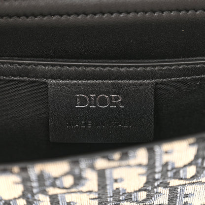 Christian Dior Oblique Smooth Calfskin Saddle Messenger Beige Black 6 of 10