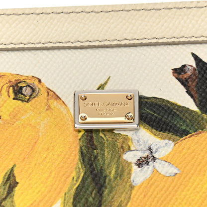 Dolce & Gabbana Dauphine Lemon Print Medium Miss Sicily Satchel White 13 of 14