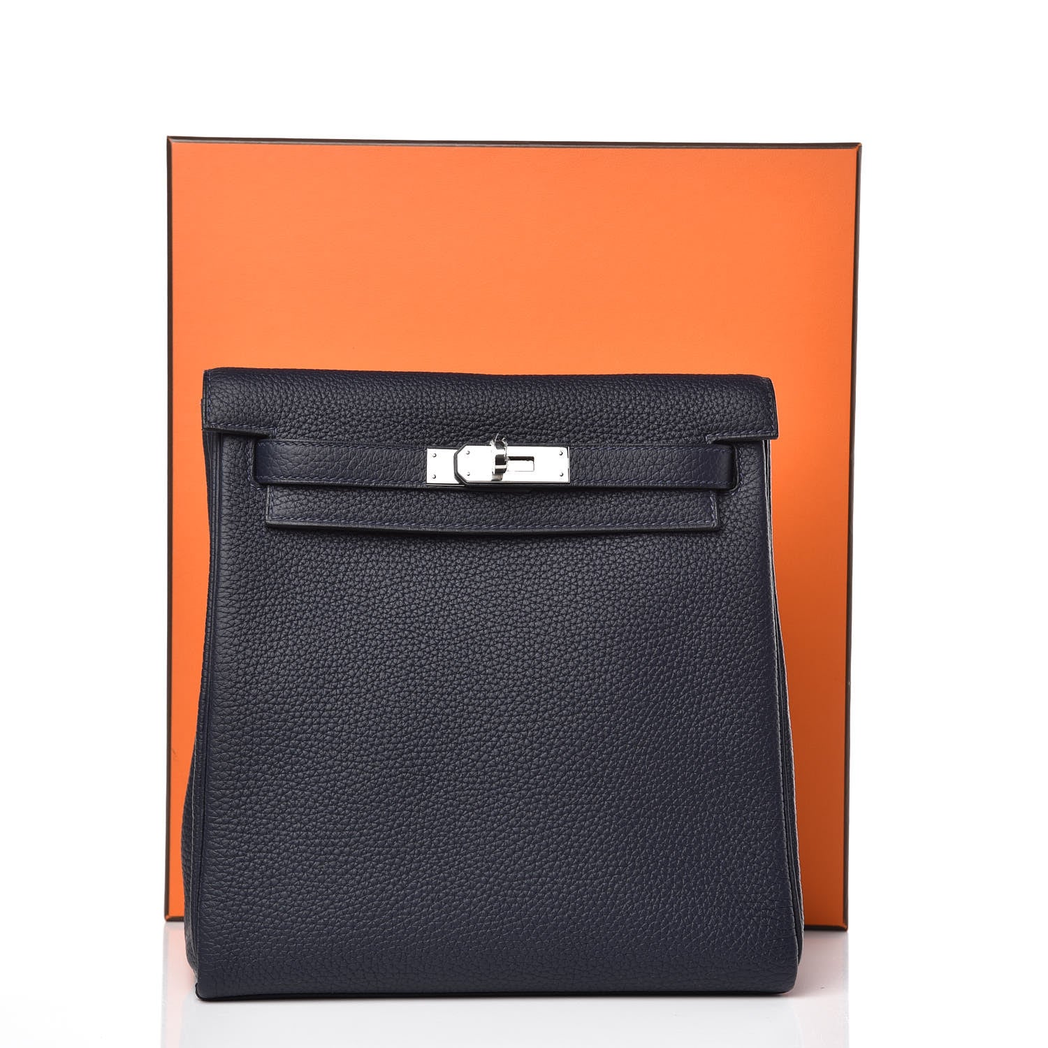 Hermes Togo Kelly Ado Backpack Bleu Nuit 23 of 23