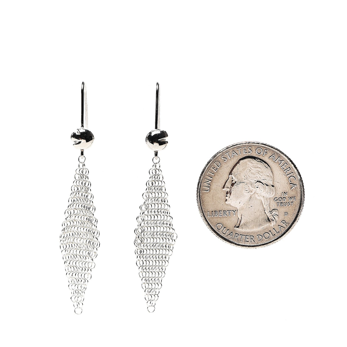 Sterling Silver Small Elsa Peretti Mesh Earrings
