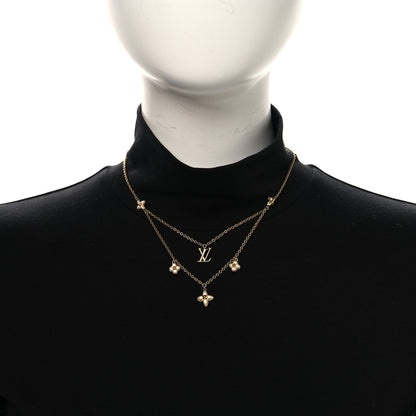 Louis Vuitton Pearl LV Floragram Necklace Gold 2 of 6