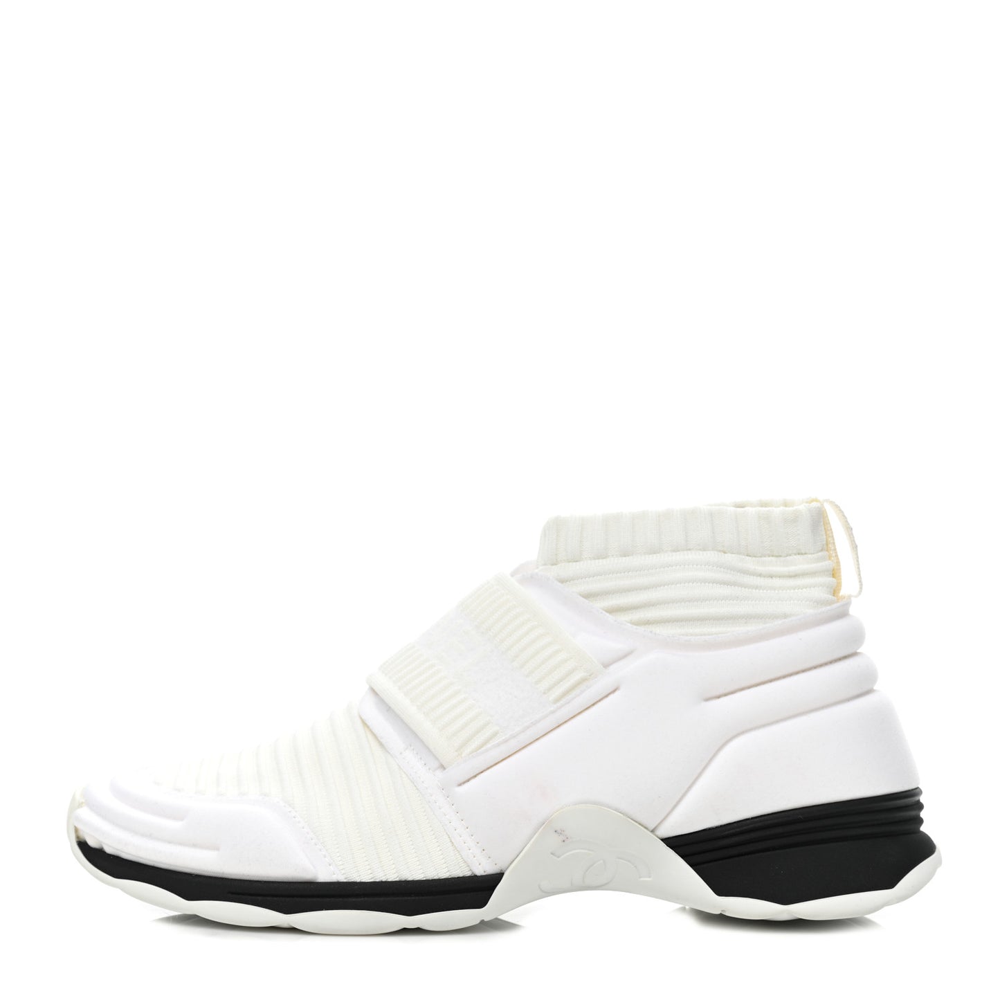 Stretch Fabric CC Sneakers 37 White