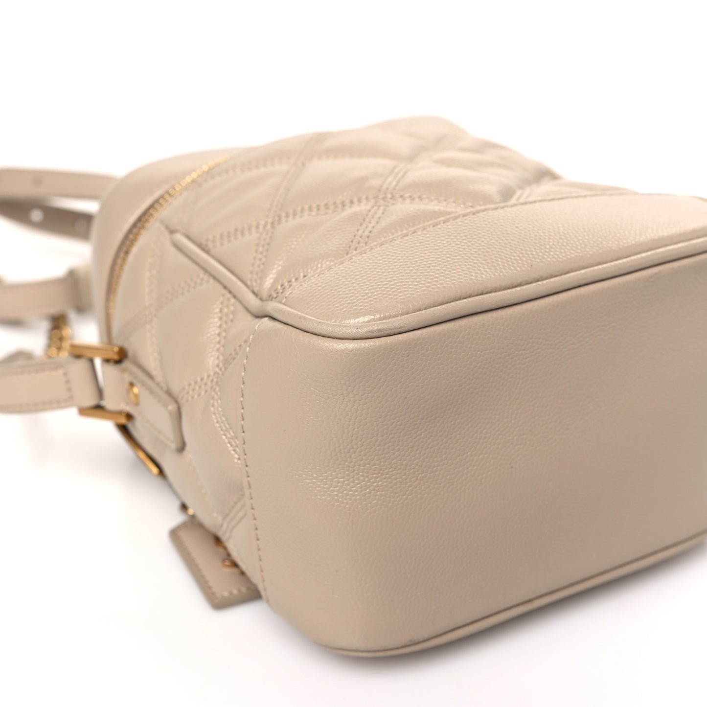 Grain de Poudre Quilted 80's Vanity Bag Dark Beige