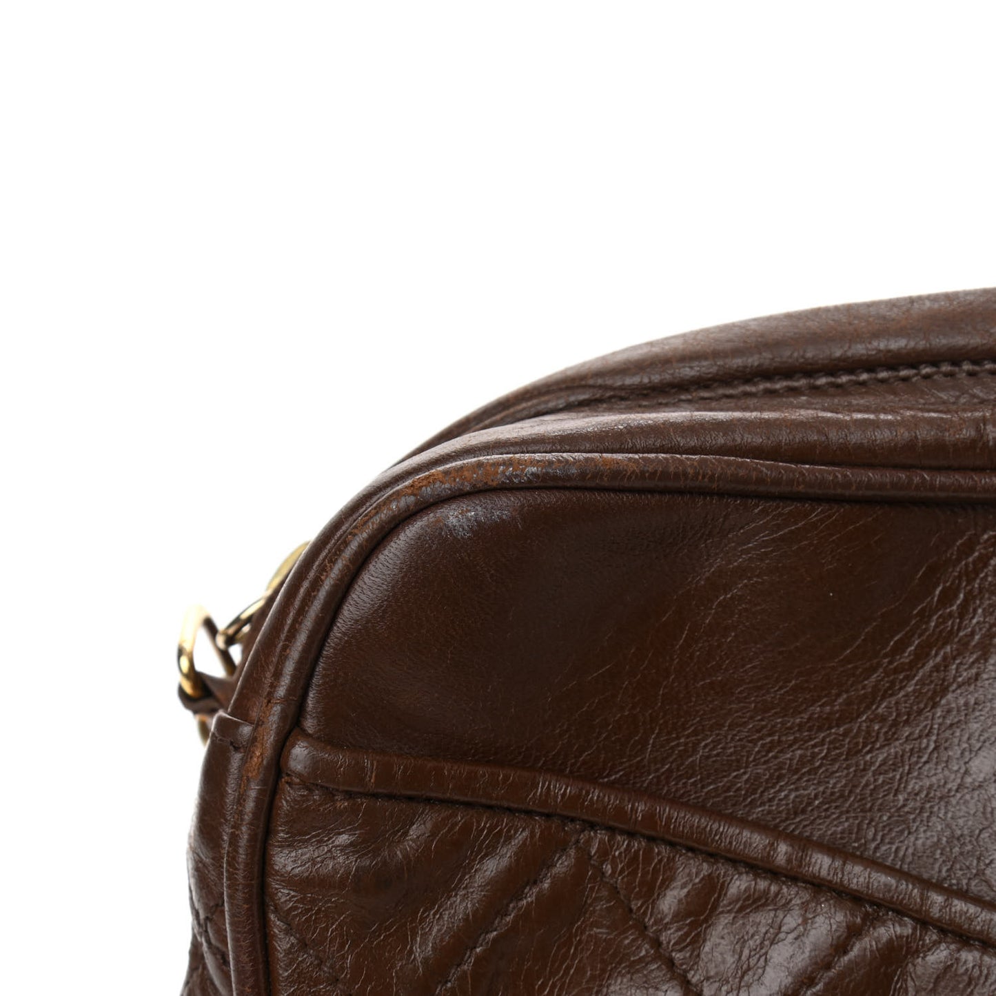 Lambskin Tassel Camera Case Brown
