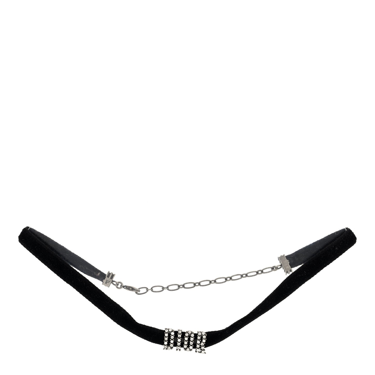 Velvet Crystal J’Adior Choker Necklace Black