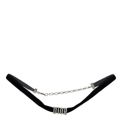 Christian Dior Velvet Crystal J’Adior Choker Necklace Black 3 of 4