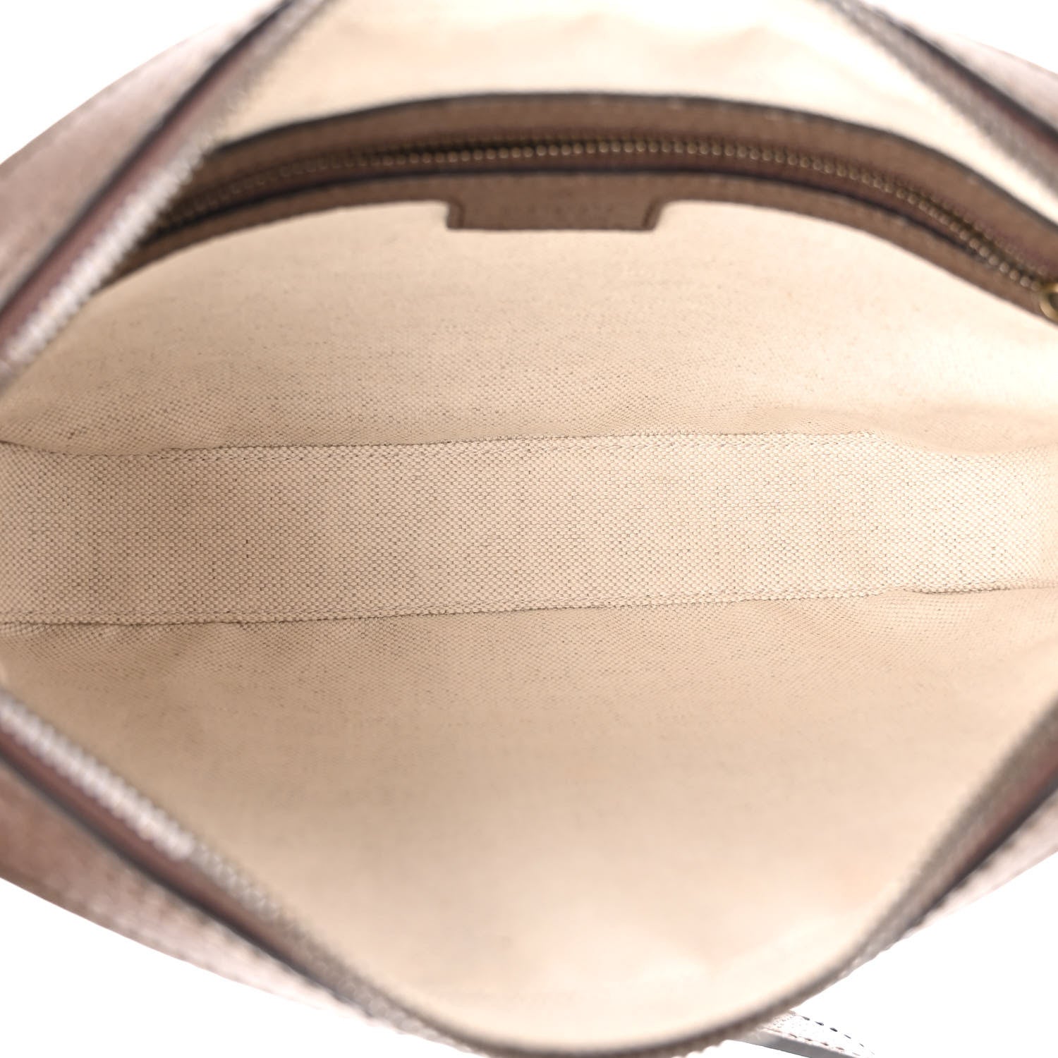 Gucci GG Supreme Monogram Textured Dollar Calfskin Web Ophidia Wristlet Shoulder Bag Beige Ebony New Acero 5 of 9