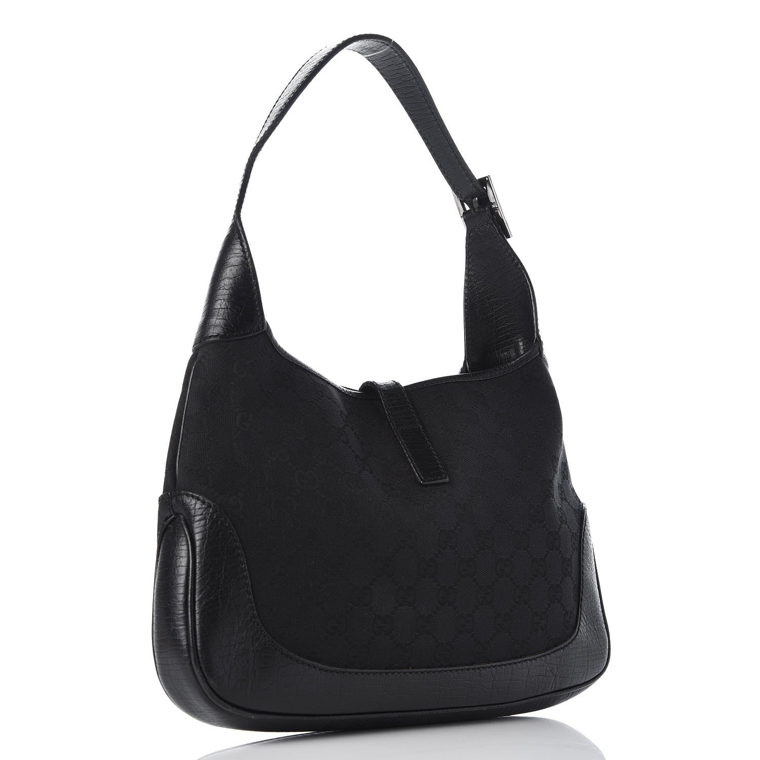 Gucci Monogram Small Jackie O Hobo Black 2 of 12