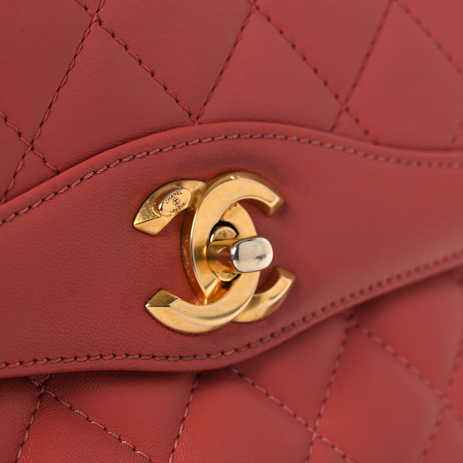 Chanel Lambskin Quilted Bi-Color Small Coco Vintage Flap Pink 11 of 14