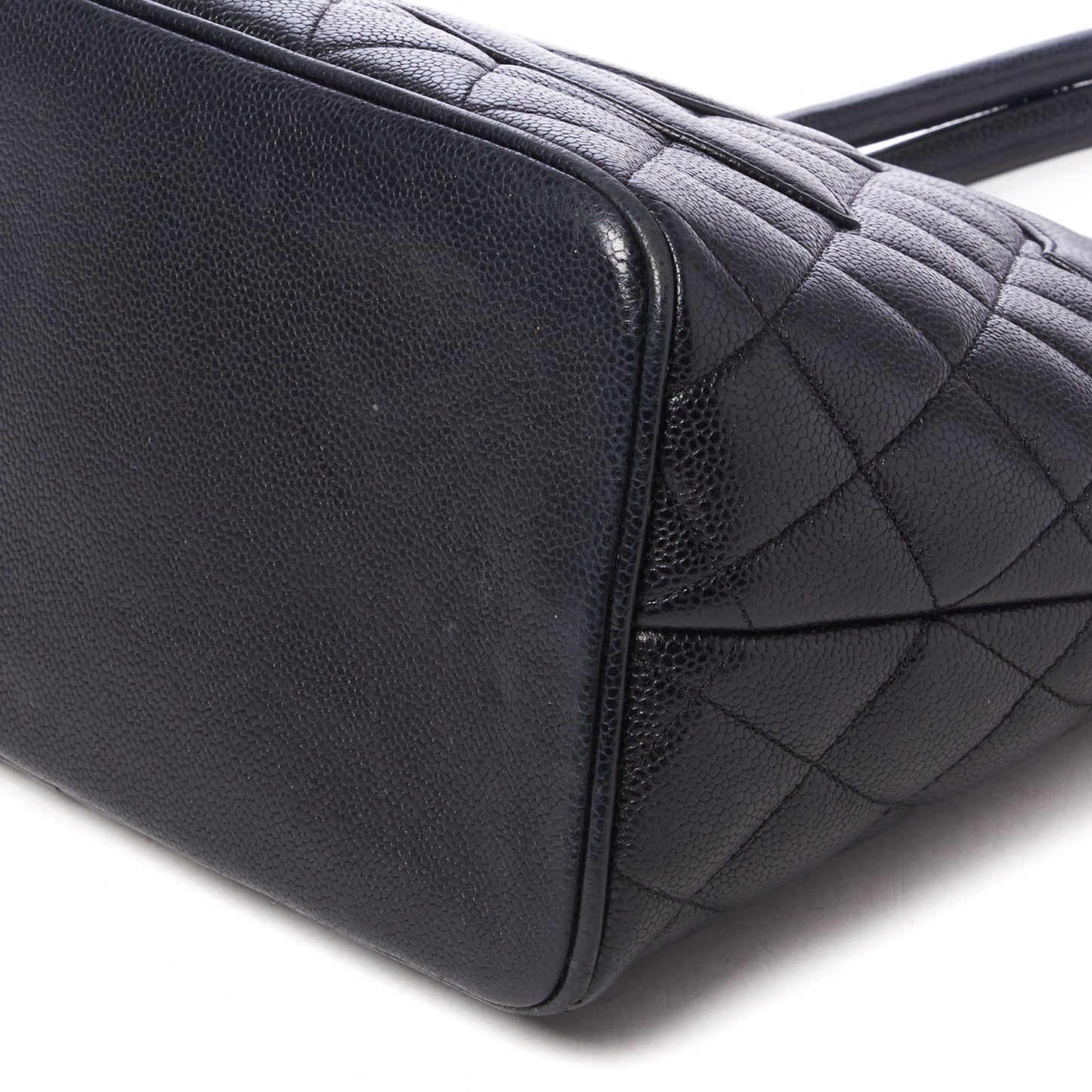 Caviar Quilted Medallion Tote Black