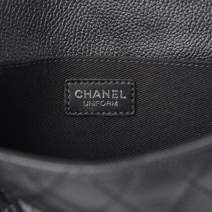 Chanel Grained Calfskin Quilted 2.55 Reissue Flap Belt Bag Clutch Black 7 of 8