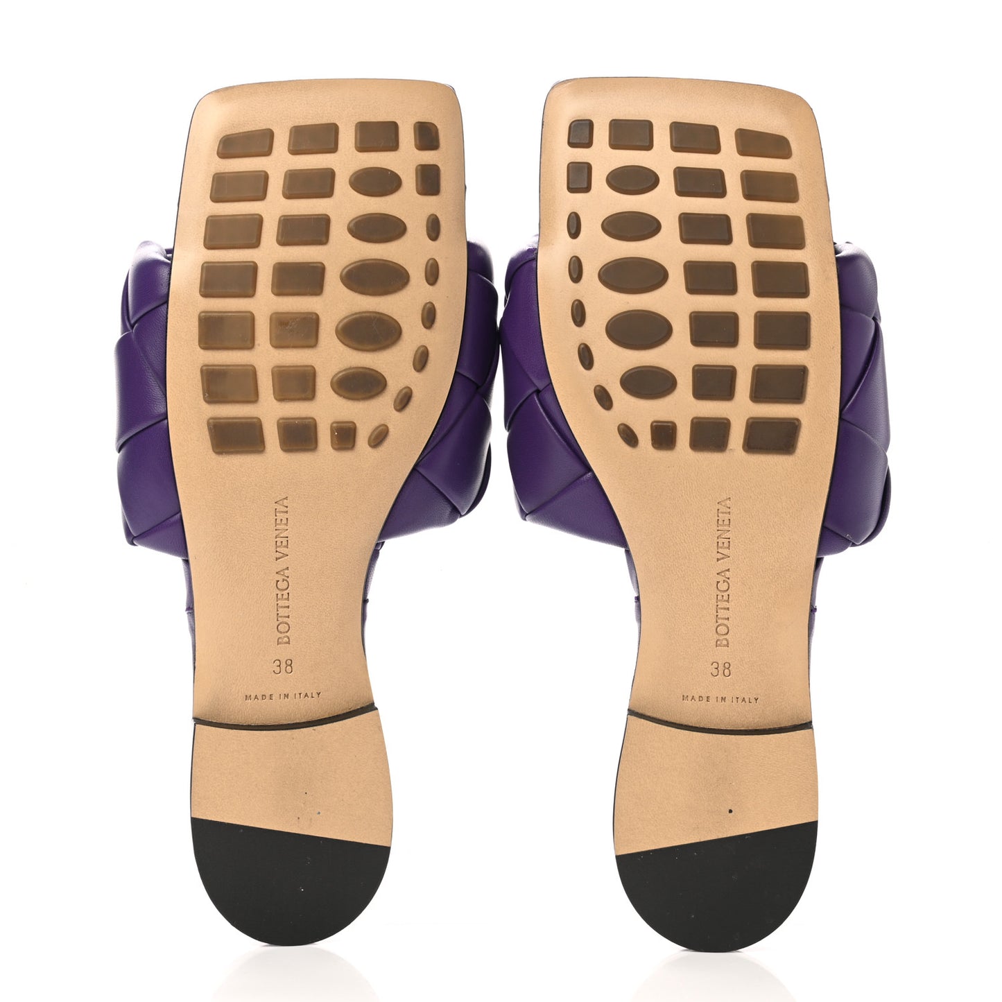 Nappa Maxi Intrecciato Lido Flat Sandals 38 Gumdrop