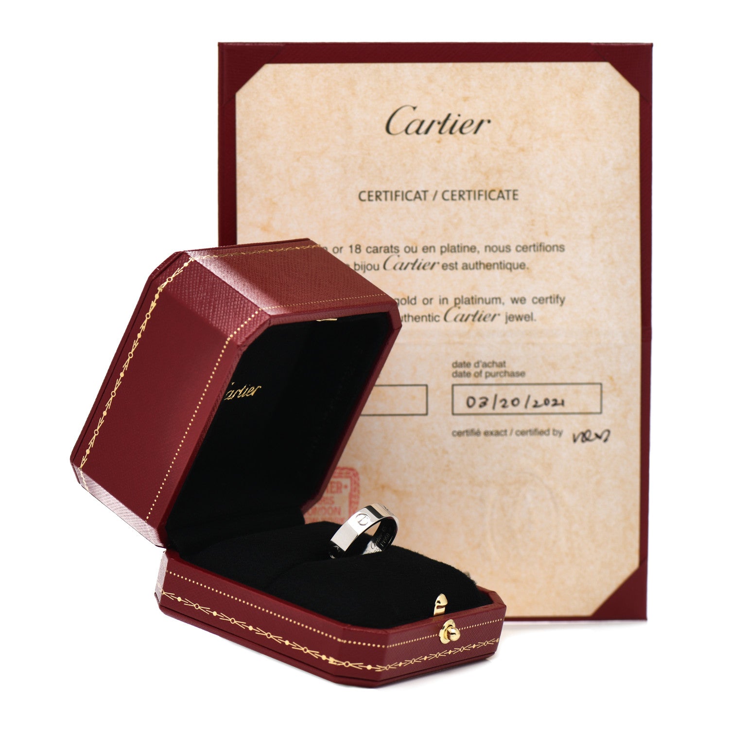 Cartier Platinum 5.5mm LOVE Ring 65 11 5 of 5