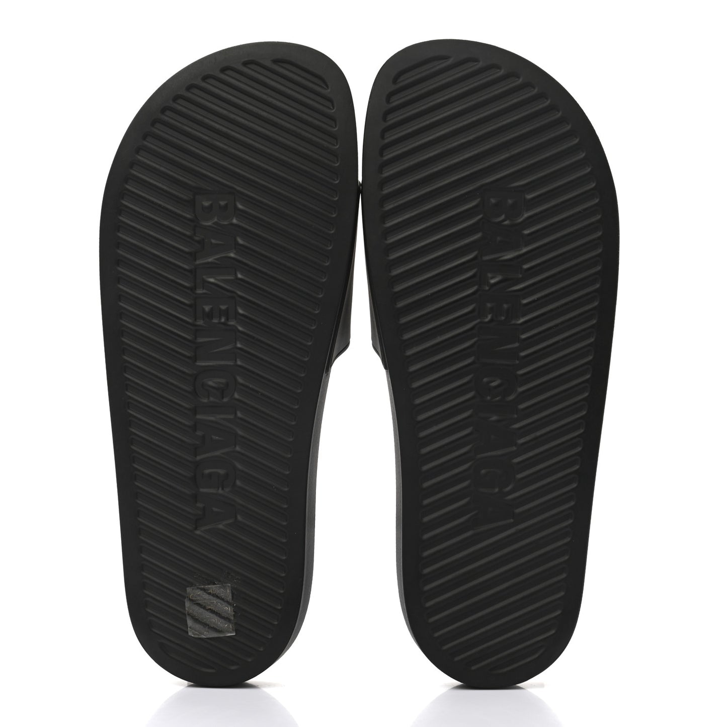 Rubber Womens Logo Pool Slide Sandals 40 Black White