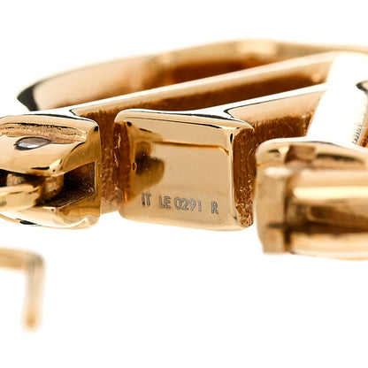 Louis Vuitton Metal Small Louise Hoop Earrings Gold 4 of 6