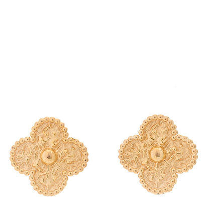 Van Cleef & Arpels 18K Rose Gold Vintage Alhambra Earrings 1 of 4