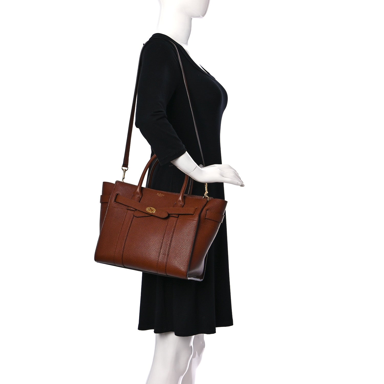 Mulberry Small Classic Grain Small Zipped Bayswater Oak 2 of 13