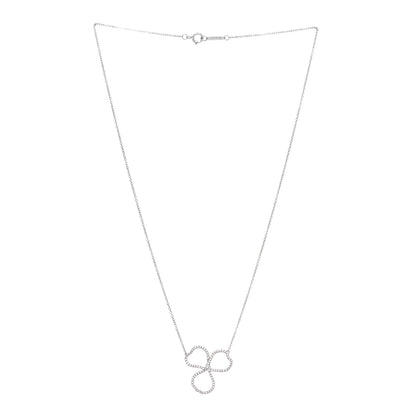 Tiffany Platinum Diamond Large Paper Flowers Pendant Necklace 3 of 6