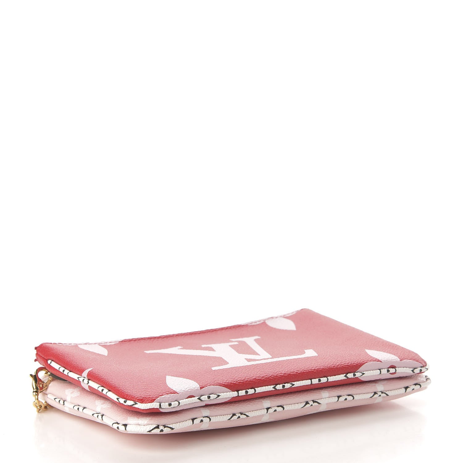 Louis Vuitton Monogram Giant Double Zip Pochette Rouge 4 of 11