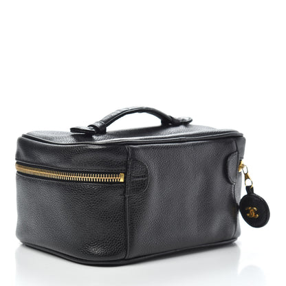 Chanel Caviar Vanity Cosmetic Case Black 3 of 10
