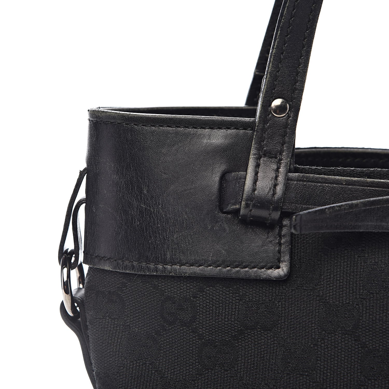 Gucci Monogram Small Bucket Tote Black 10 of 23