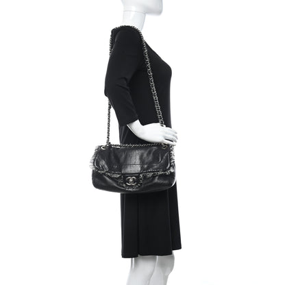 Chanel Lambskin Tweedy Flap Black 2 of 11
