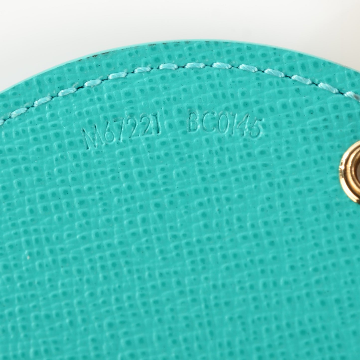 Monogram Illustre V Bag Charm Key Ring Turquoise